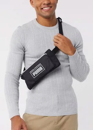 Черная сумка-кошелек на пояс с логотипом на ремешке Puma Sole-Черный цвет