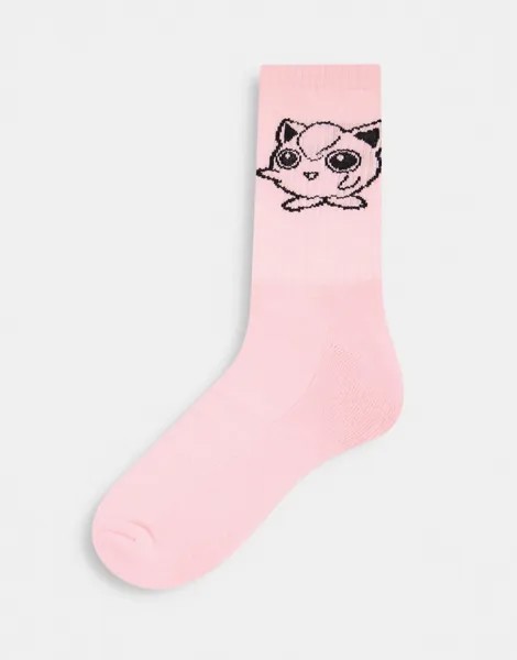 Розовые спортивные носки с принтом Джигглипаффа ASOS DESIGN Pokemon-Розовый