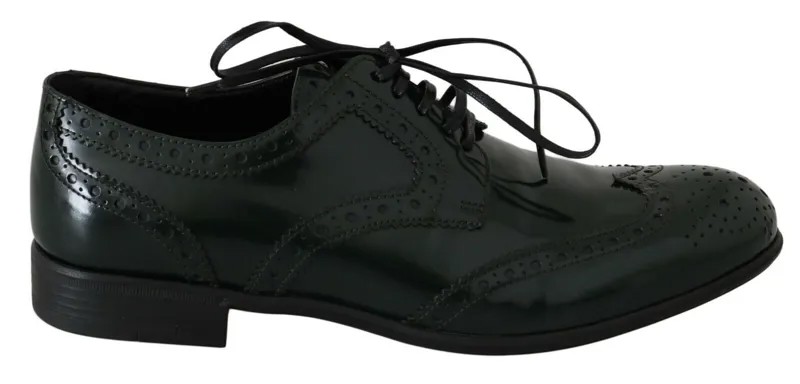 Туфли DOLCE - GABBANA Зеленые кожаные туфли-броки оксфорды с крыльями EU35/US4,5 Рекомендуемая розничная цена 700 долларов США