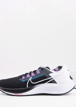 Черно-белые кроссовки Nike Running Air Zoom Pegasus 38-Черный цвет