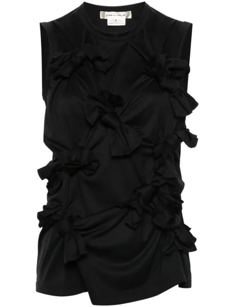 Comme Des Garçons топ с бантами, черный