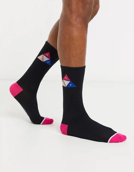 Черные носки с треугольником HUF-Черный