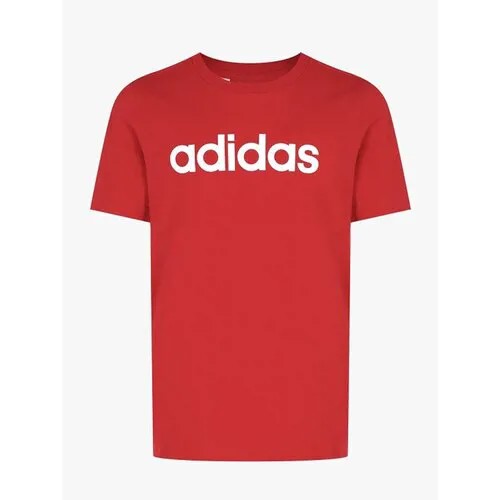 Футболка adidas, хлопок, размер 128, красный