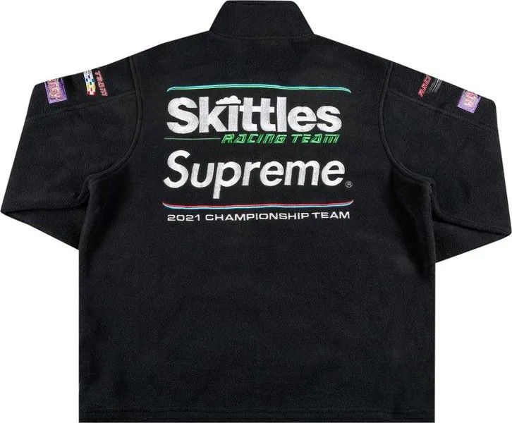Куртка Supreme x Skittles x Polartec Jacket 'Black', черный