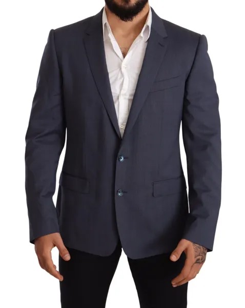 DOLCE - GABBANA Блейзер MARTINI Синий шерстяной приталенный пиджак Пальто IT52/US42/XL 1900 долларов США