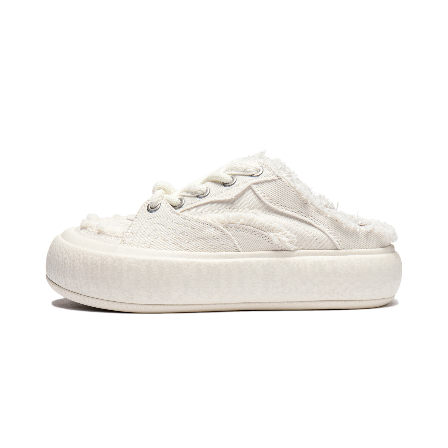 Кроссовки LiNing Puff Mule Skateboarding Shoes Women's Low-top Off White, цвет Off White