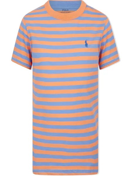 Ralph Lauren Kids полосатая футболка с вышитым логотипом