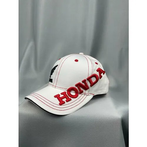 Бейсболка Honda Хонда мото кепка, размер one size, белый