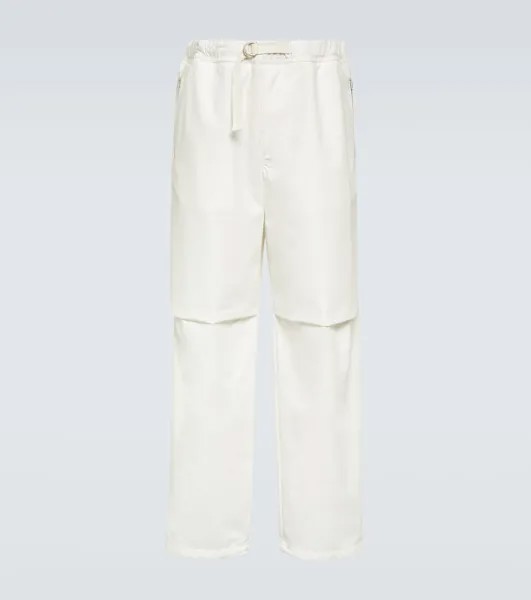 Хлопковые брюки Jil Sander, белый