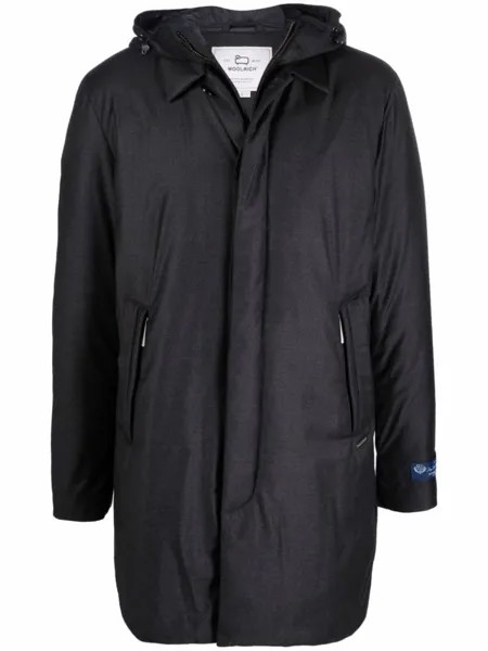 Woolrich пальто Luxury с капюшоном, серый