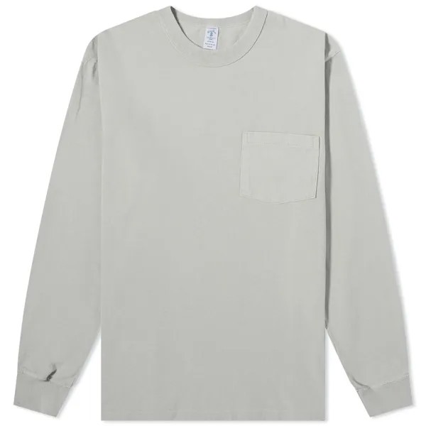 Лонгслив Velva Sheen Long Sleeve Heavyweight Pocket T-Shirt, серый