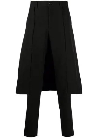 Comme Des Garçons Homme Plus прямые брюки с юбкой