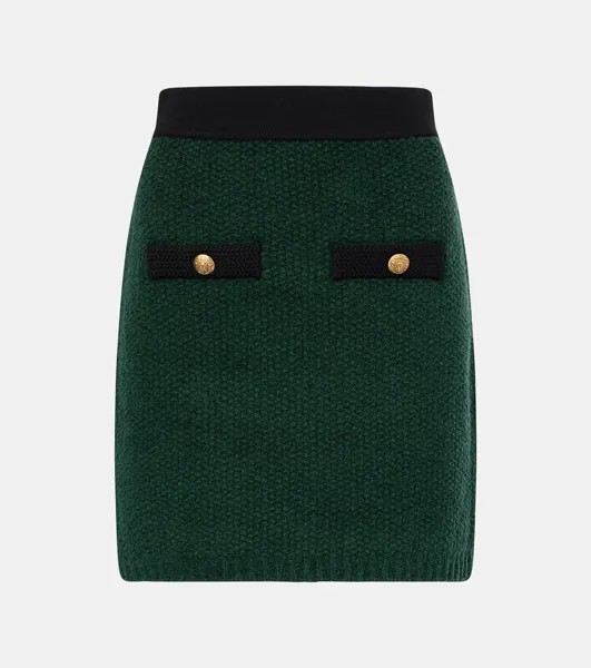 Мини-юбка из твида Rivka Veronica Beard, цвет pine/black
