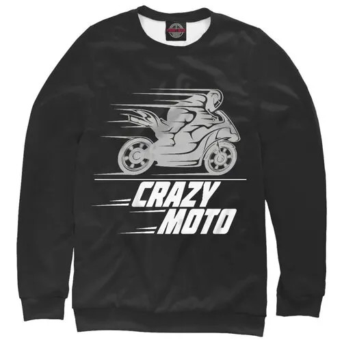 Толстовка мужская c принтом Crazy Moto