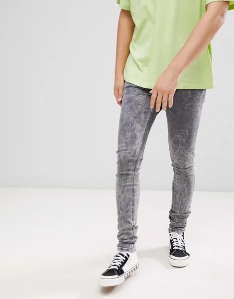 Серые облегающие джинсы Brooklyn Supply Co-Серый