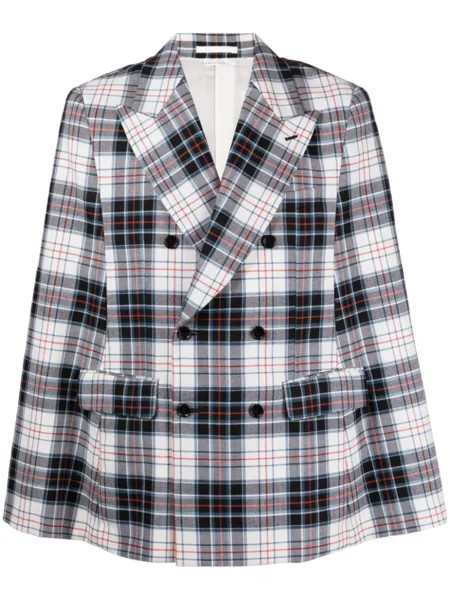 Comme des Garçons Homme Plus шерстяной пиджак в клетку, черный