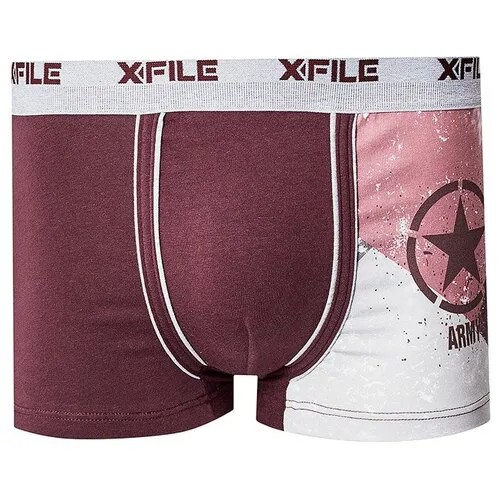 Трусы X-File, размер 5-XL, красный, бордовый