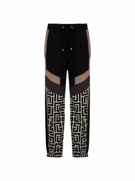 Спортивные брюки с монограммным принтом Balmain