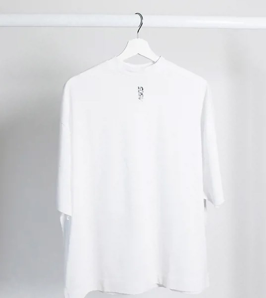 Свободная хлопковая футболка ASOS 4505 Petite-Белый