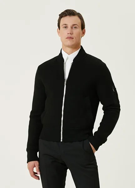 Черное шерстяное пальто Givenchy