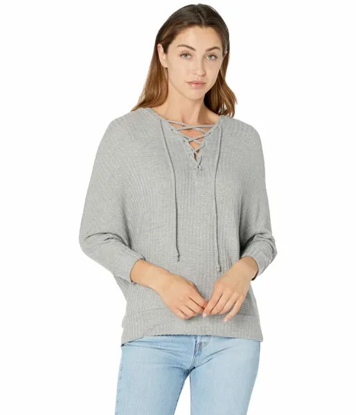 Худи Chaser, Thermal 3/4 Sleeve Lace-Up Dolman Hoodie