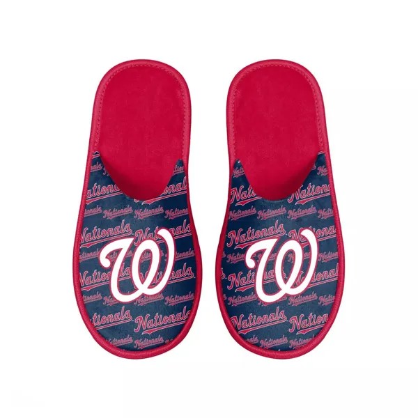 Мужские шлепанцы с логотипом FOCO Washington Nationals Scuff