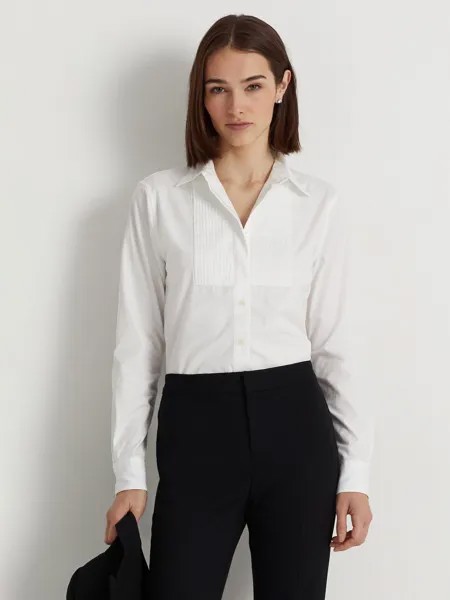 Рубашка с защипами Lauren Mialo Ralph Lauren, белый
