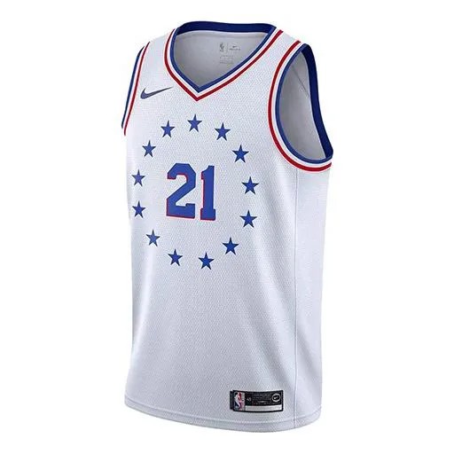 Майки баскетбольные спортивные жилеты нба филадельфия 76ers 21 Nike, белый