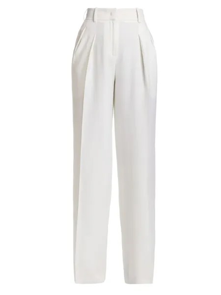 Плиссированные широкие брюки Michael Kors Collection, белый
