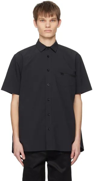 Черная рубашка с расширительной панелью Sacai