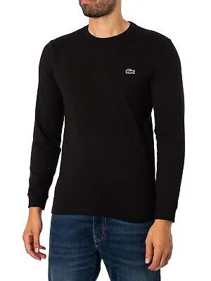 Мужская техническая футболка с длинным рукавом Lacoste, черная