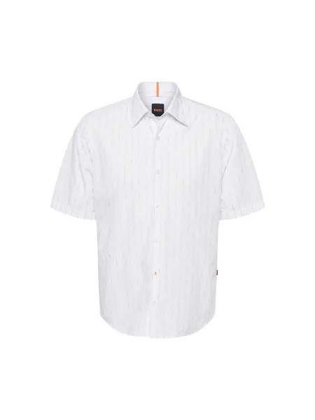 Рубашка на пуговицах стандартного кроя BOSS Orange Rash 2, крем