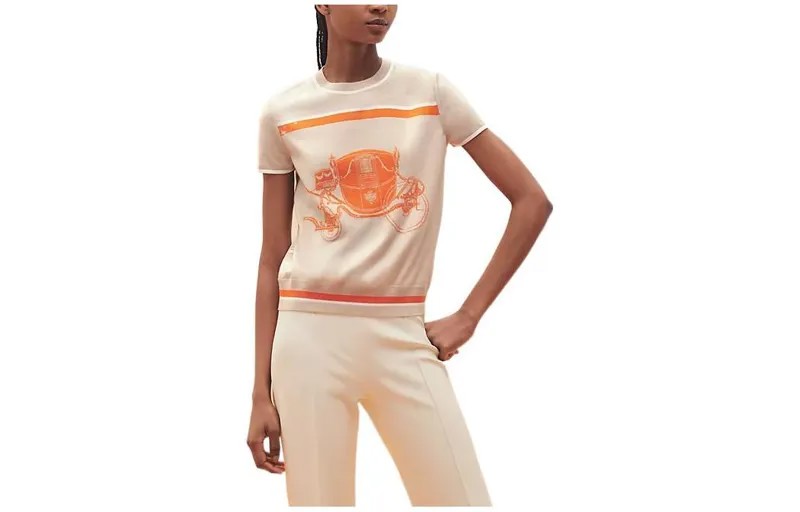 Кашемировый свитер женский Off White Hermes