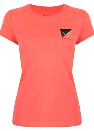Armani Exchange футболка в стиле колор-блок с логотипом