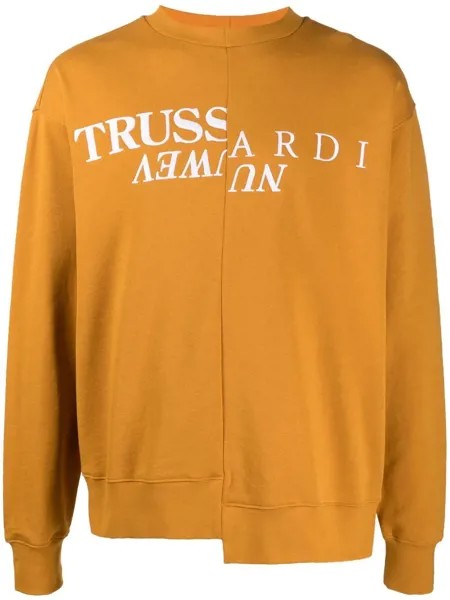 Trussardi толстовка асимметричного кроя с логотипом