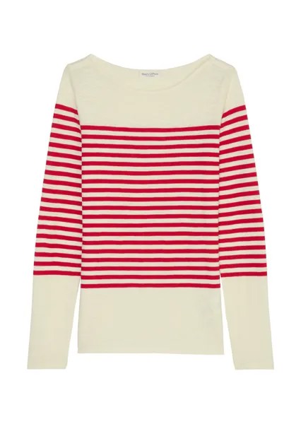 Лонгслив Marc O'Polo Ringel regular, цвет multi/shiny red