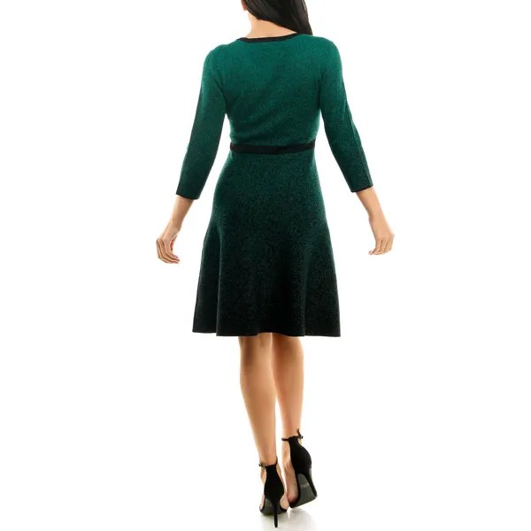 Женское платье-свитер с эффектом омбре Nina Leonard Nina Leonard, черный