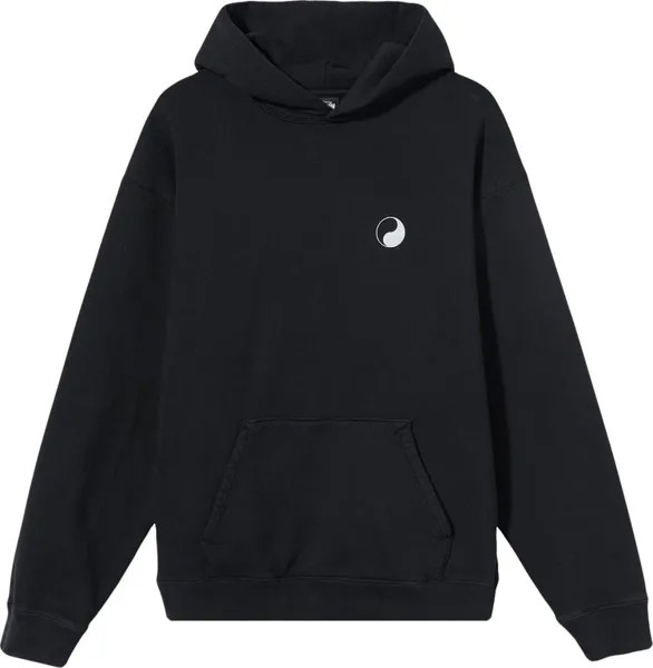 Худи Stussy x Our Legacy Yin Yang Pigment Dyed Hoodie 'Black', черный