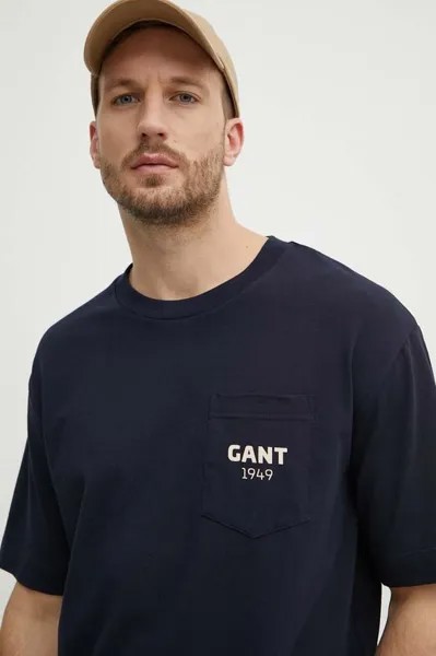 Футболки Gant, темно-синий
