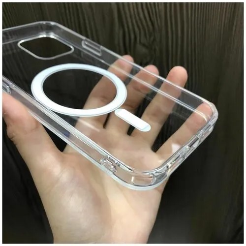Прозрачный Чехол для iPhone 14 Plus с поддержкой беспроводной зарядки