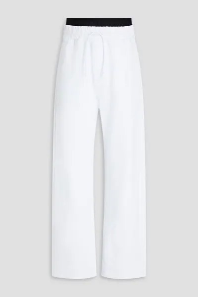 Спортивные брюки из французской хлопковой махры Msgm, белый