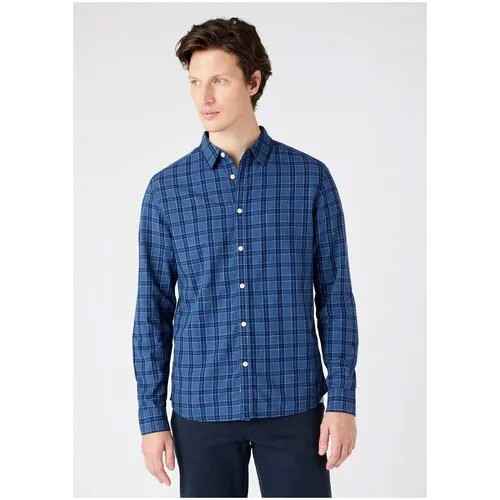 Рубашка Wrangler, размер S, синий