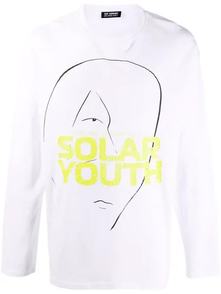 Raf Simons футболка с длинными рукавами и принтом Solar Youth