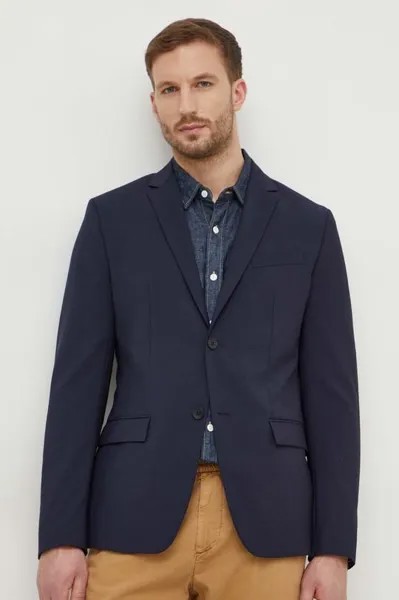 Шерстяная куртка Calvin Klein, темно-синий
