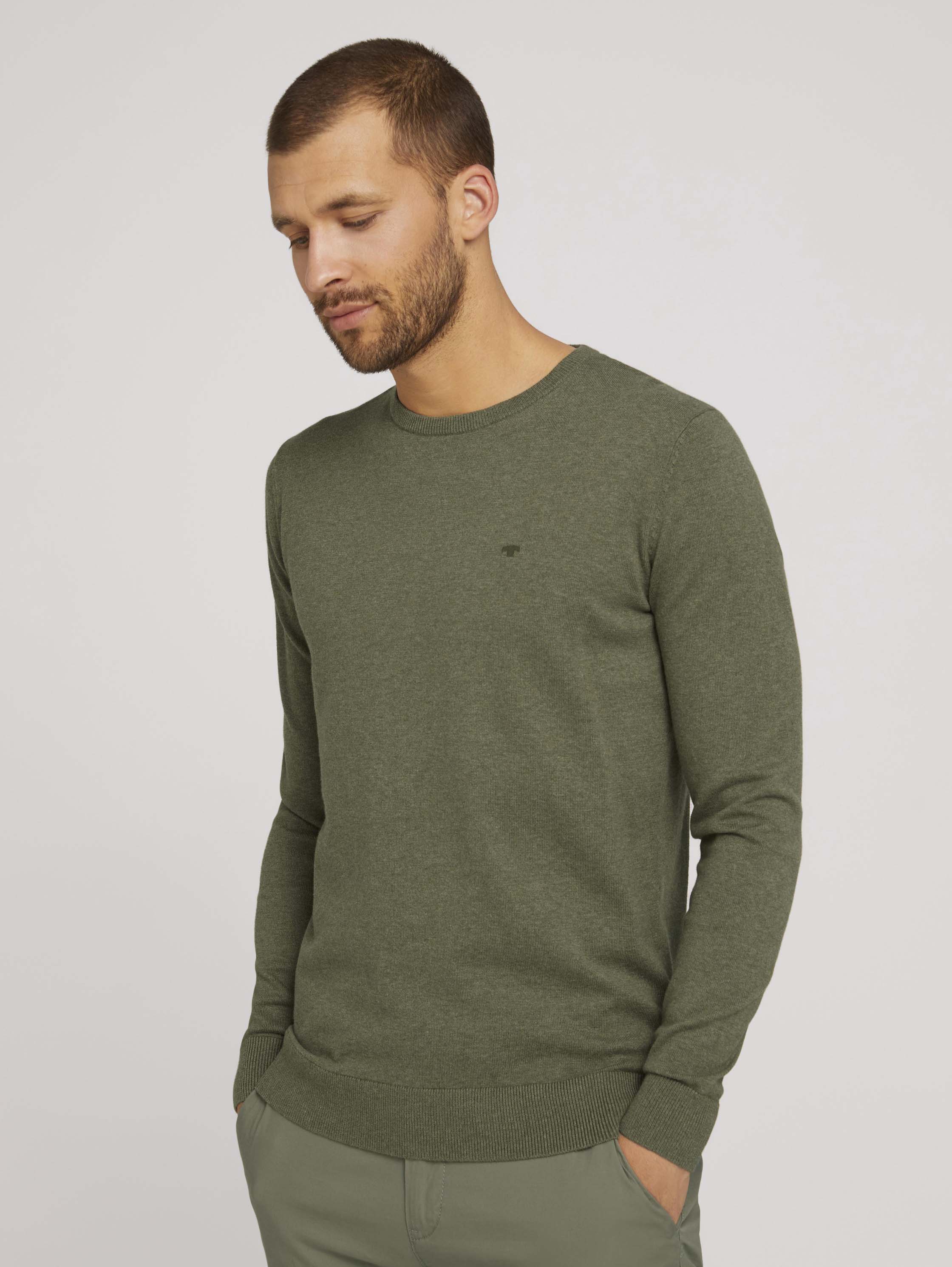 Джемпер мужской TOM TAILOR 1027299 зеленый XXL