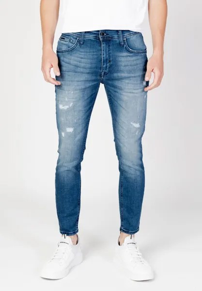 Джинсы узкого кроя Karl Cropped Fit Skinny Jeans In Blue Stretch Denim With Light Wash Antony Morato, цвет denim