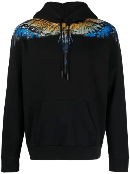 Marcelo Burlon County of Milan худи Lunar Wings из органического хлопка, черный