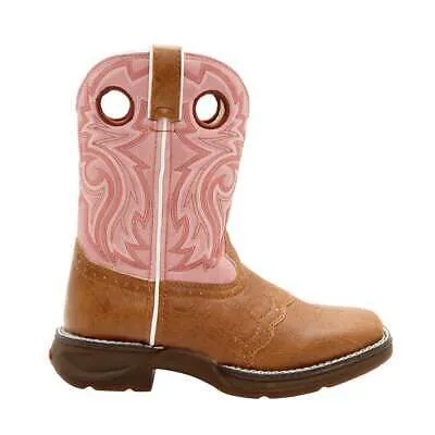Розовые повседневные ботинки для девочек Durango Tan Lacey Western BT287