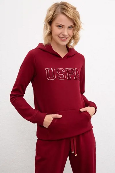 Толстовка женская U.S. POLO Assn. G082SZ0820E-GIZMO-SK020 бордовая M