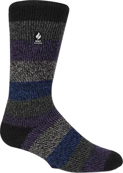 Мужские носки с полосками Heat Holders, фиолетовый